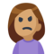 Person Frowning - Medium emoji on Facebook